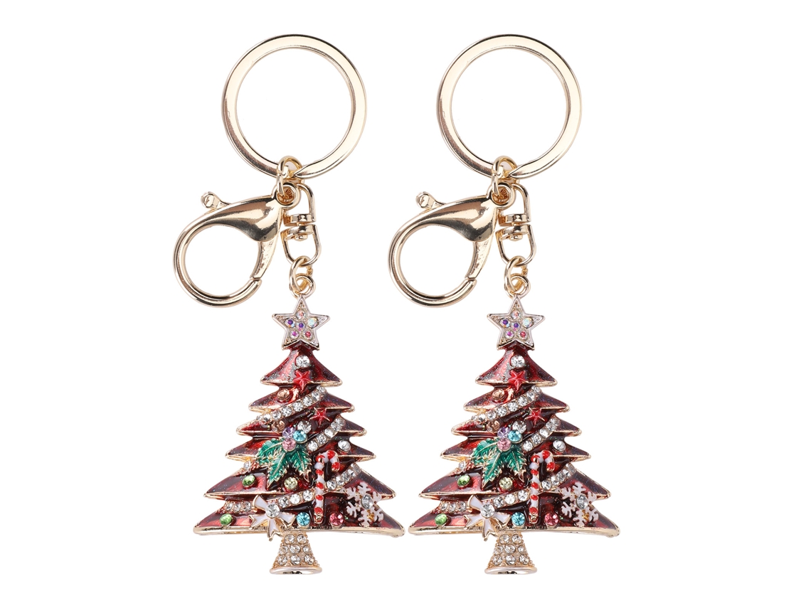 Llaveros Con Colgante De Árbol De Navidad, Accesorio De Ropa, Metal, Moda.