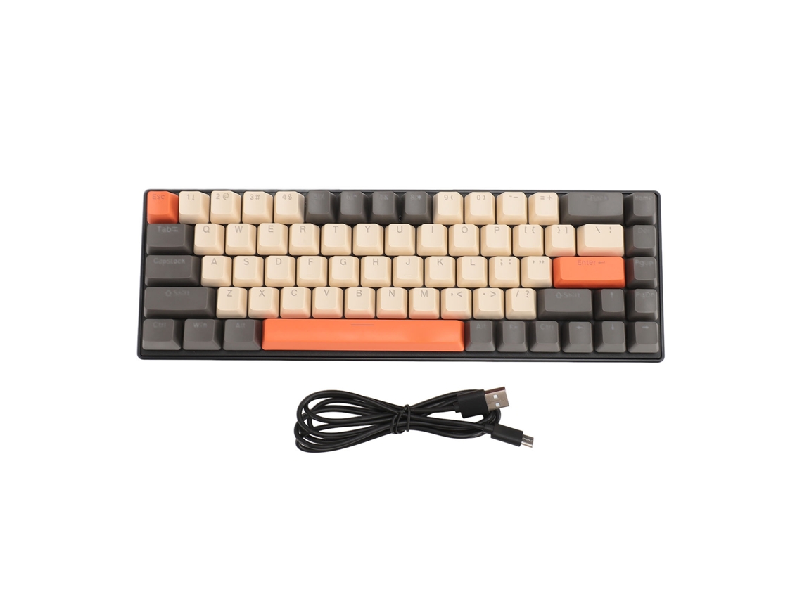 Teclado mecánico para juegos con cable de 68 teclas