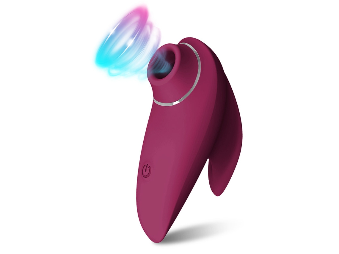 Potente vibrador de succión, estimulador de vacío de clítoris de pezón, masturbador femenino (rojo vino) YIZHOOD