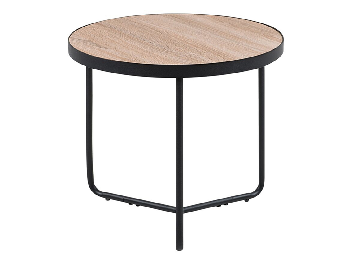 Mesa de centro BELIANI Melody de MDF Madera clara 50x50x45