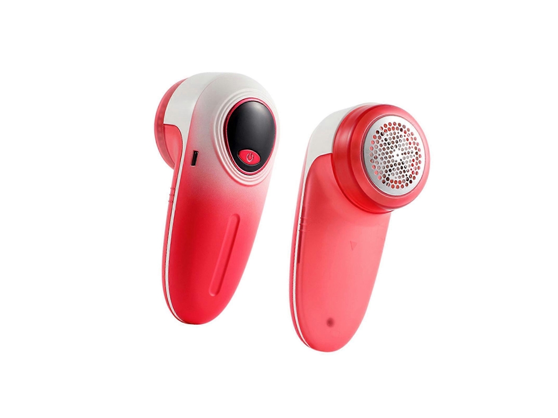 Quitapelusas eléctrico recargable de 500 mAh para telas, ideal para ropa, inalámbrico y portátil. Rosewell (rojo)