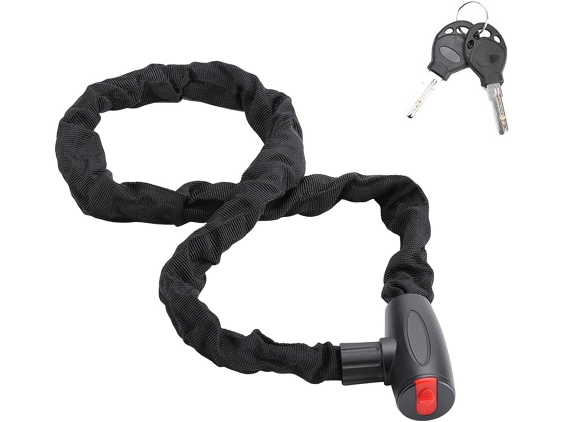 Cadena Para Candado De Bicicleta Harilla, Robusta Ligera, Con Dos Llaves, Portátil, Negra, Antirrobo, Fácil