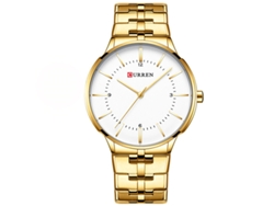 Reloj De Cuarzo Resistente Al Agua (dorado), Estilo Delgado, Correa De Acero Inoxidable, Reloj De Negocios Elegante Para Hombre.