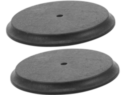 2 Bases Redondas Con Peso Para Lámparas De Mesa En Plástico Y Hierro Color Arena.
