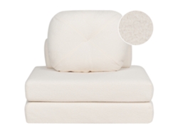 Sofá cama BELIANI Olden de Bouclé Blanco 81x91x54