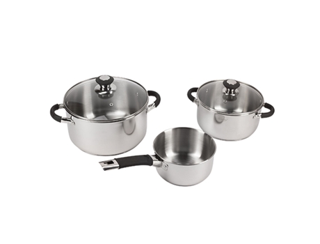 Batería de Cocina SAN IGNACIO BILMA SG (Silicona - Acero Inoxidable - Aluminio - 5 Piezas)