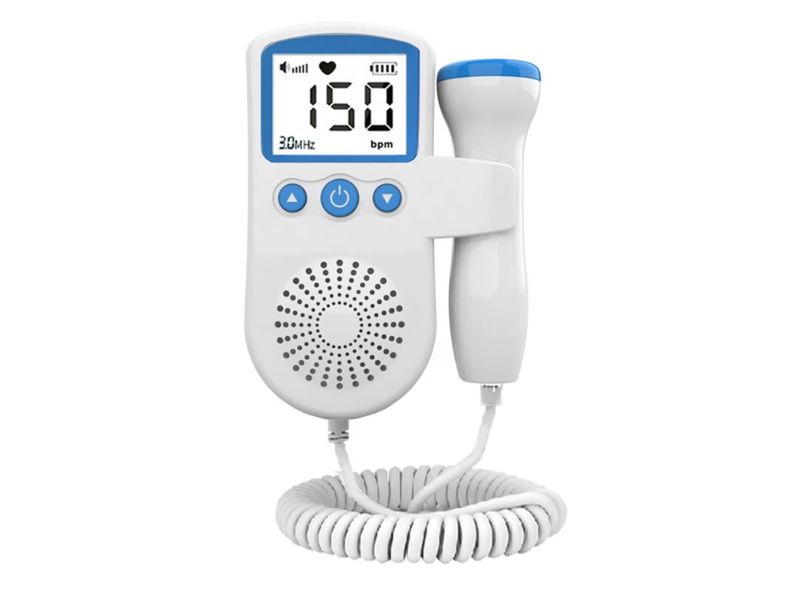 Monitor De Frecuencia Cardíaca Fetal De 3,0 Mhz Sin Radiación Para Monitorización Prenatal. Pilas No Incluidas.