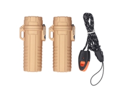 2 Tubos De Almacenamiento Plástico Impermeables Para Camping Viajes Joyas Llaves Oro