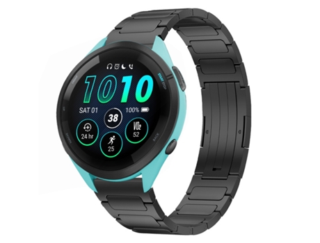 Correa de reloj inteligente para Garmin Forerunner 265 22 mm Aleación de titanio en forma de I (negro)
