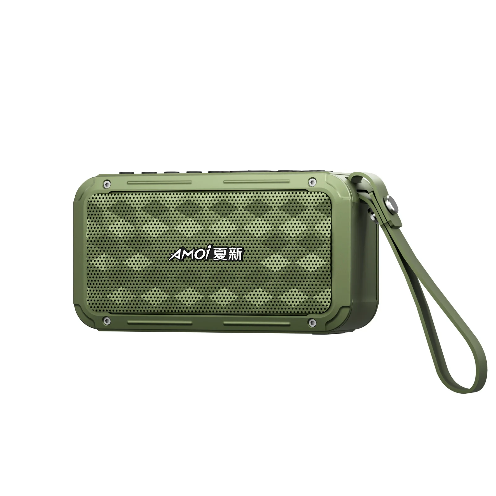 Radio FM portátil recargable (verde) - Altavoz Bluetooth - Compatible con grabación - Tarjeta TF - USB - Reproducción auxiliar