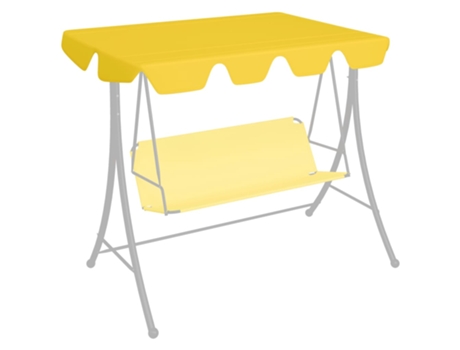 MAISON EXCLUSIVE Dosel de repuesto columpio de jardín amarillo 150/130x70/105 cm