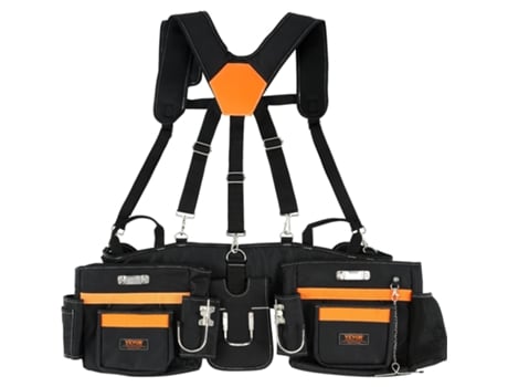 VEVOR 29 bolsillos, cintura ajustable de 29 a 54 pulgadas, correa de herramientas para hombres, 600D heavy duty polyester carpintería bolsa de herr...