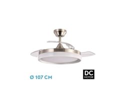 Ventilador DC Zenit Negro 72W 3 Aspas Desplegables FABRILAMP