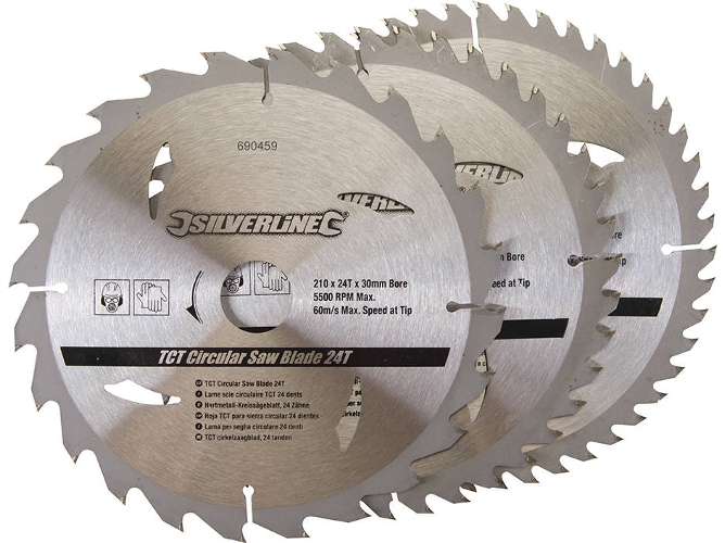 Conjunto de Discos para Sierra Circulares SILVERLINE 690459