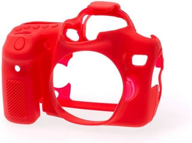 Funda silicona EASYCOVER Canon 70D Rojo