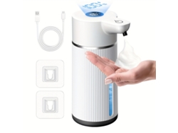 Dispensador Automático De Jabón En Espuma Recargable Por Usb Con Pantalla Led 4 Modos Ajustables Blanco (espuma) Gertiz