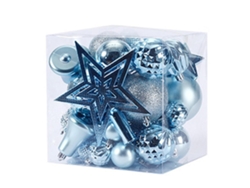 Juego de bolas navideñas irrompibles para decoración navideña, paquete de regalo para árbol de Navidad, Hengjian