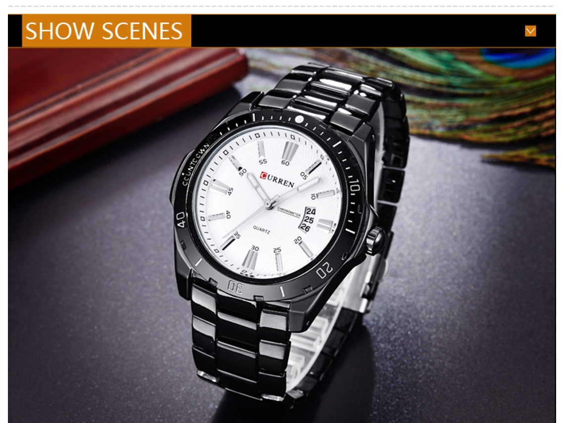 Elegante Reloj Casual Para Hombre Con Correa De Acero.