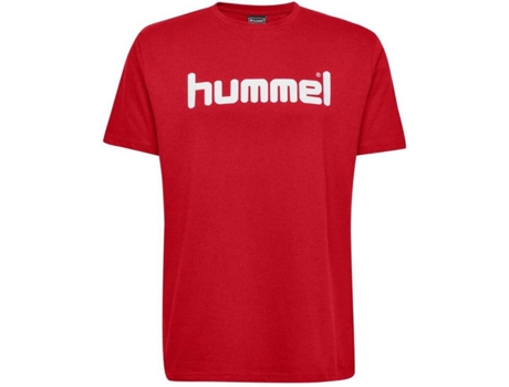 Camiseta de Hombre para Fútbol HUMMEL Go Logo Algodón Rojo (14)