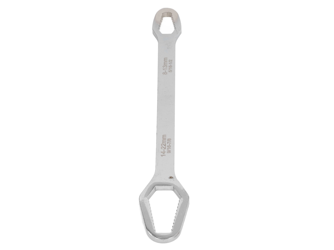 Llave De Apretón Automático De Doble Extremidad Ajustable 8‑22mm Multifuncional Para Reparación De Coches Plata