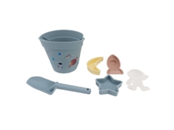 Ats-juguetes De Nieve De Silicona Para Interacción Padre-hijo, Cubos Y Palas De Nieve Seguros Impermeables Para Niños Azul