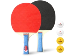 Juego de raquetas de tenis de mesa con 2 raquetas de mango largo y 4 pelotas, accesorios de entrenamiento