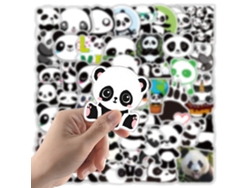 Bonitas pegatinas de panda de dibujos animados, vinilo decorativo impermeable de alta calidad para decoración personalizada en diversas superficies, incluyendo