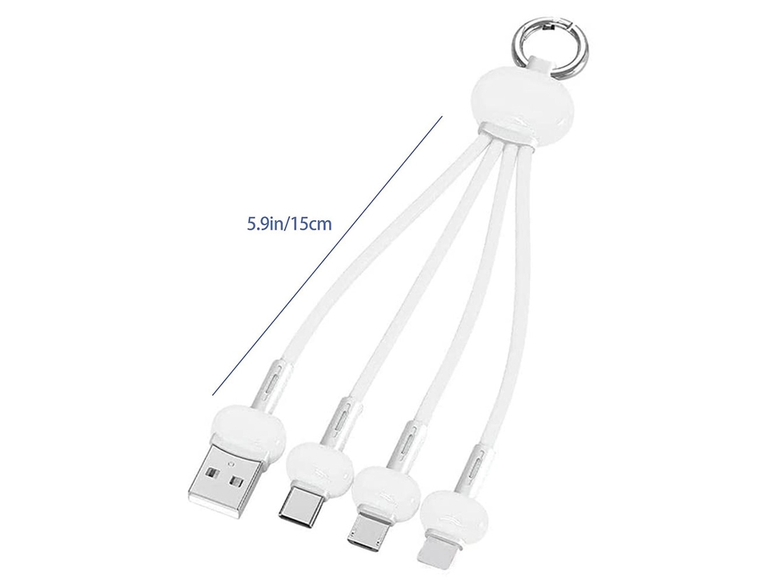 Cable De Carga Múltiple (carga Rápida Con Llavero De Silicona)