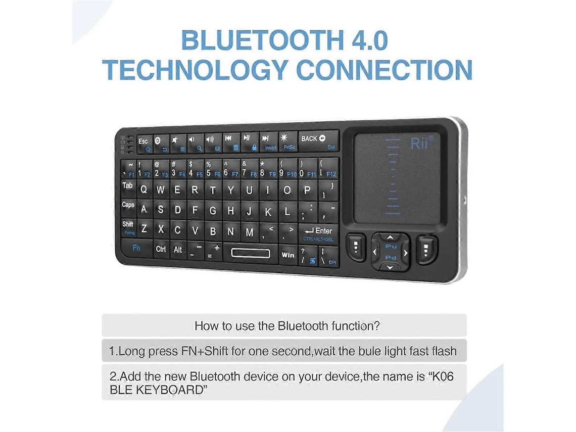Mini teclado Bluetooth, teclado inalámbrico con retroiluminación y aprendizaje por infrarrojos, teclado portátil de 2,4 G con panel táctil para Legion Go LY Ebike