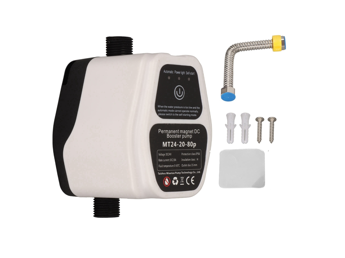 Bomba de presión automática para ducha, recirculante, de montaje en pared, 100-240 V, enchufe europeo.