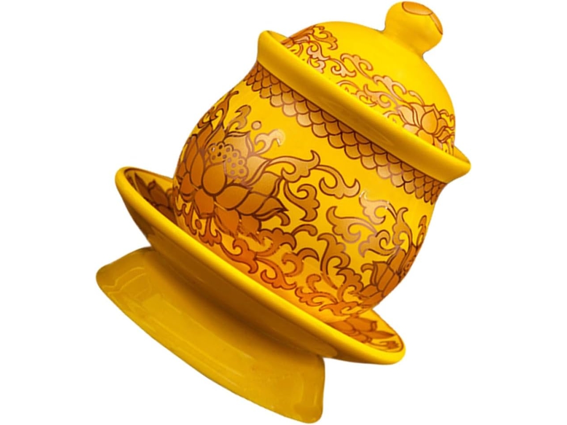 Taza De Cerámica Con Forma De Loto Para Ofrendas Budistas, Resistente Al Envejecimiento.