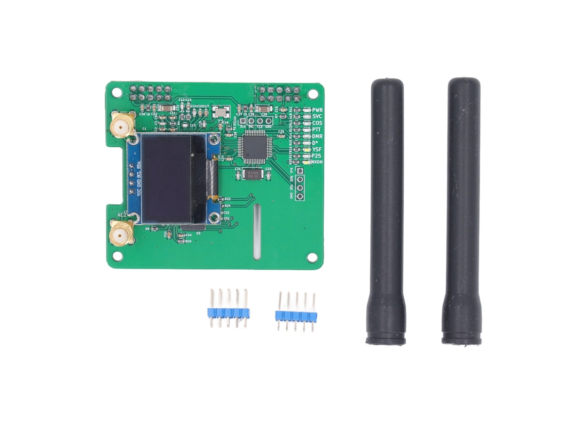 Módulo De Punto De Acceso Dúplex Mmdvm Con Antenas Oled Uhf Vhf De Doble Sombrero De 0,96 Pulgadas Para Dmr Ysf Nxdn