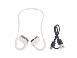 Fone De Ouvido Open Ear Sem Fio Bluetooth 5.4 Condução Aérea Esportivo Redução De Ruído Branco