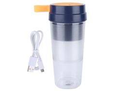Exprimidor portátil de acero inoxidable de 400 ml con carga USB para jugos y batidos.