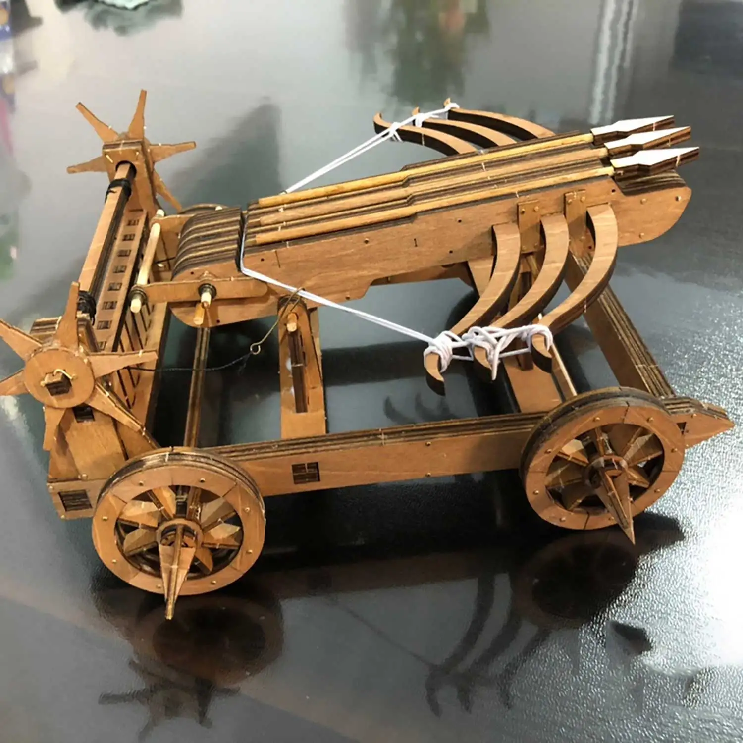 Maqueta De Carro Chino Antiguo, Kit De Madera Para Armar, Del Período De Los Tres Reinos.
