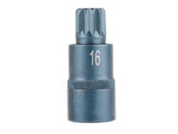 Fenda de chave elétrica 12 pontos estrela encaixe 1/2'' 50mm aço s2 conjunto ferramenta m16 S/MARCA