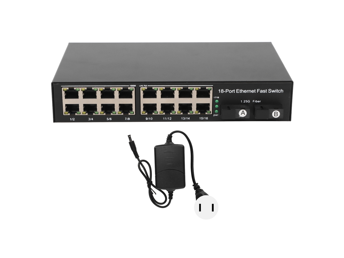 Conversor De Medios De Fibra Ethernet (transmisión Por Fibra Única, Conexión De Puerto Óptico Dual)
