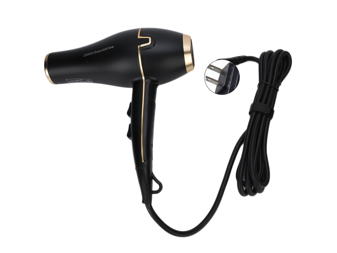 Secador De Pelo Profesional 2400w Iones Negativos Ajustable Electrico Hogar Secador De Pelo Negro