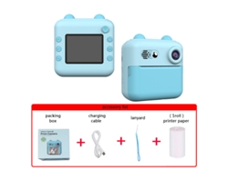 Cámara instantánea, mini cámara térmica para niños, color azul Cuich