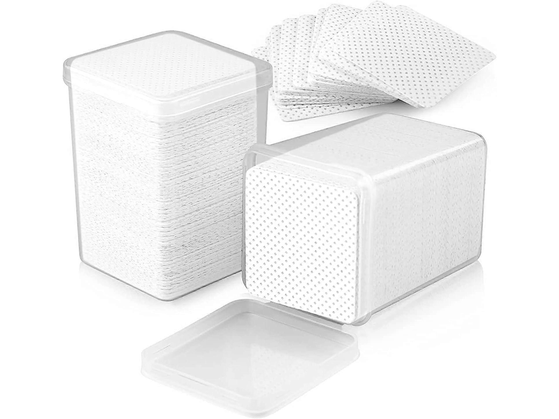 400 Toallitas De Algodón Para Quitapintura De Uñas Lint Free Con 2 Cajas Antipolvo Herramienta Para Manicura Y Pestañas