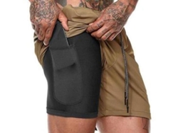 Pantalones cortos deportivos para hombre, modelo 2026, con bolsillos, ideales para el gimnasio y para correr.