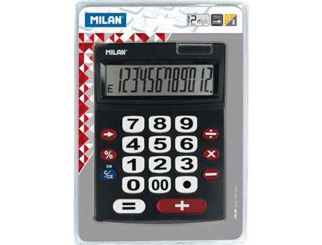 Calculadora Negra de MILAN 22.5 X 14 X 3 Cm