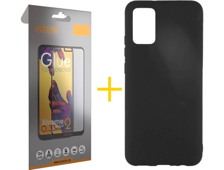Kit Funda + Protector de Pantalla Samsung A02s ACCETEL 3143 Negro