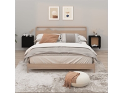 Mesitas de Noche de Pared 2 Pzs 50X30X47 Cm Negro
