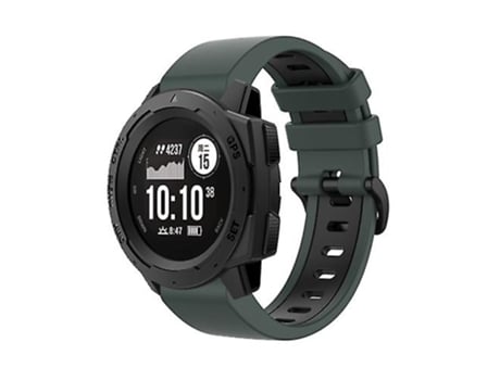 Correa De Reloj Inteligente Para Garmin Instinct 2S 22 Mm Correa Deportiva De Silicona De Verde Oliva-Negro VENISYMLIS