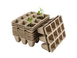 Kit De 10 Macetas De Papel Biodegradables Para Cultivar Semillas, Plantas, Hierbas, Verduras Y Flores.