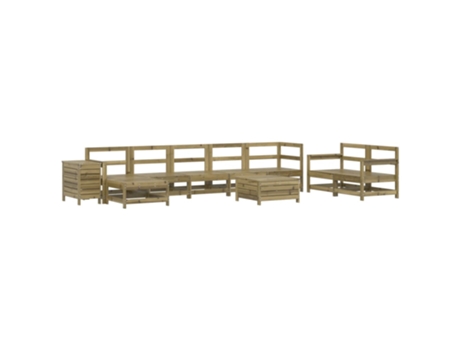 Conjunto 10 de sofás de jardín VIDAXL madera de pino impregnada