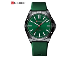 Reloj Deportivo Para Hombre (verde Oscuro) Con Correa De Caucho, Esfera Grande Y Movimiento De Cuarzo.
