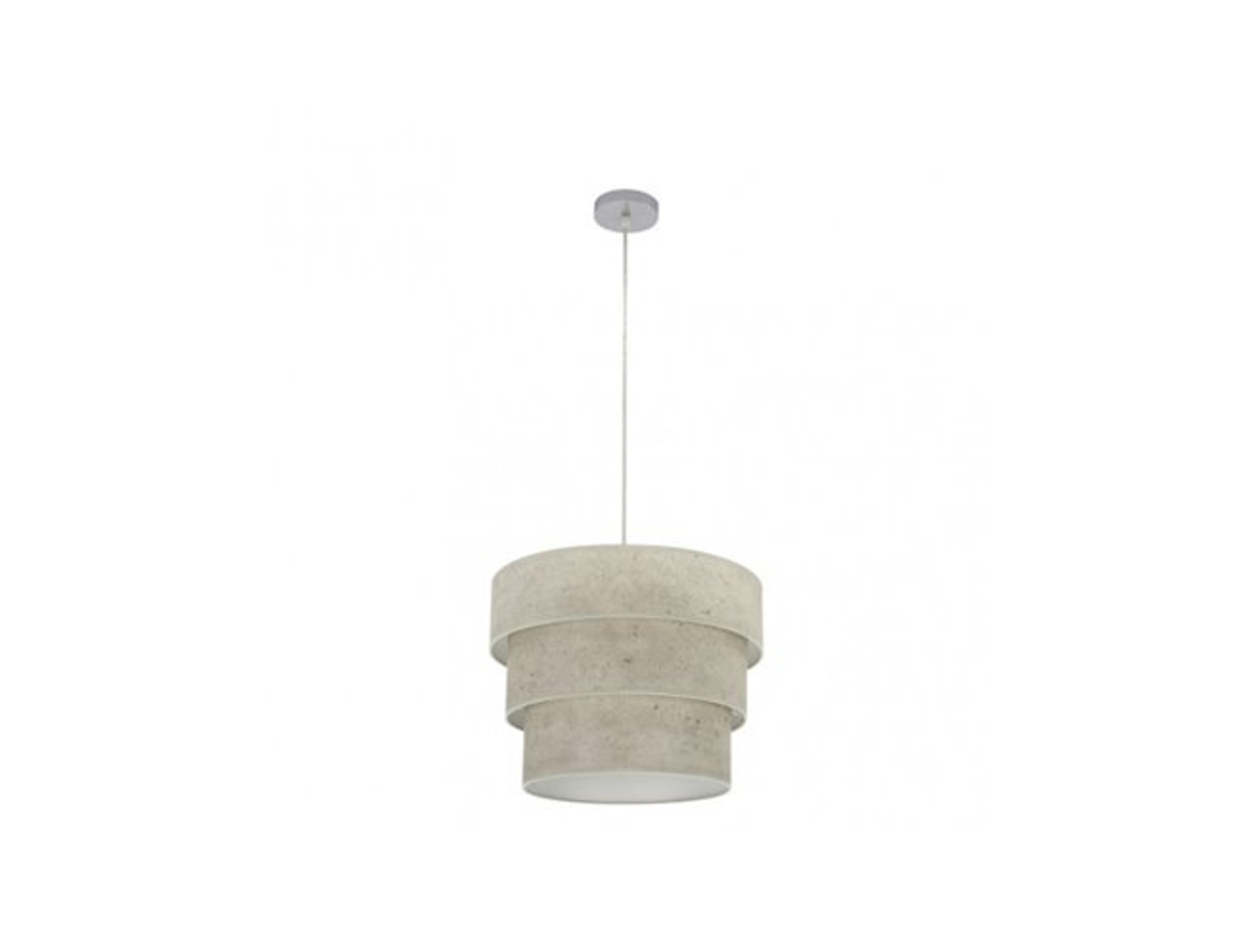 Lámpara colgante Triple Smile 1xe27 Cromo/Gris Cemento Regx40x40 Cm Fabrilamp