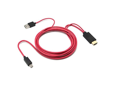 Adaptador Tv Hdmi Hd Rojo